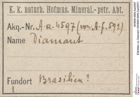 Etiketten zu Diamant (NHMW-MIN-Aa4597)
